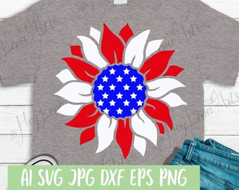 Free Free 128 Red White Blue Sunflower Svg SVG PNG EPS DXF File