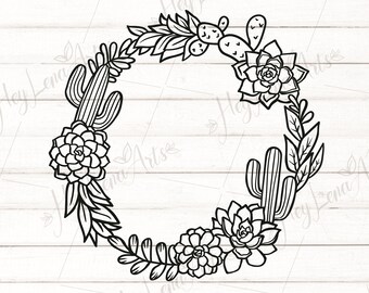 Succulent Svg Etsy