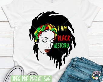 Juneteenth Black Woman SVG: Afro Cricut File (Digital Download)