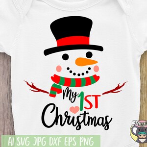 Christmas svg, My First Christmas svg, My 1st Christmas svg, Snow svg, Svg Files for Cricut, cut file, dxf files for laser, instant download