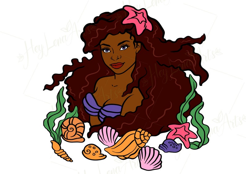 Free Free 175 Afro Black Mermaid Svg SVG PNG EPS DXF File