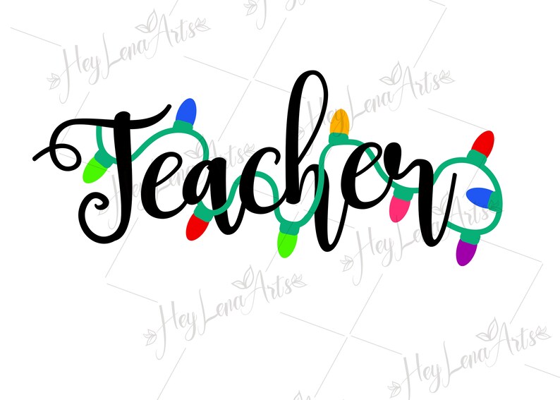Download Christmas SVG Teacher svg Christmas lights svg Santa svg | Etsy