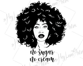 Afro Queen SVG: Black Woman Melanin Art (Digital Download)