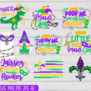 Mardi Gras SVG Bundle: Louisiana, New Orleans Designs (Digital Files) image 2