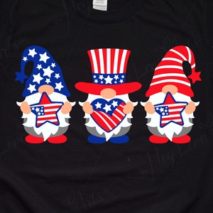 4 juillet svg, svg gnomes, jour de l'indépendance, drapeau américain svg, svg chemise 4 juillet, patriotique, Cricut, fichier coupé, fichiers dxf, eps png