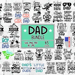 Pacote de SVG para o Dia dos Pais, SVG engraçado de pai, SVG de pai, SVG de superpai, Pacote de SVG de pai, SVG do melhor pai de todos os tempos, SVG de pai, Arquivos SVG para Cricut, arquivo de corte