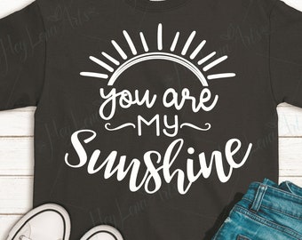 You are My Sunshine SVG: Beach Vacation Summer Cut File (Digital Download)