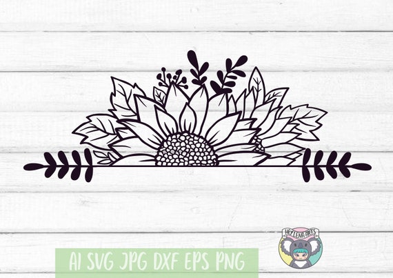 Download Sunflower SVG Floral Border svg Floral Swag svg Wildflower | Etsy
