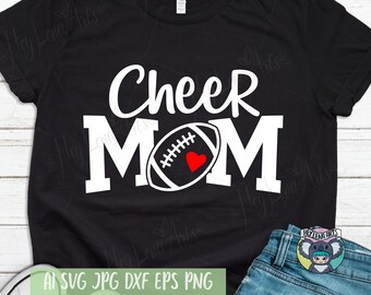 Cheer Mom Football SVG: Game Day Cut Files (Digital Download)