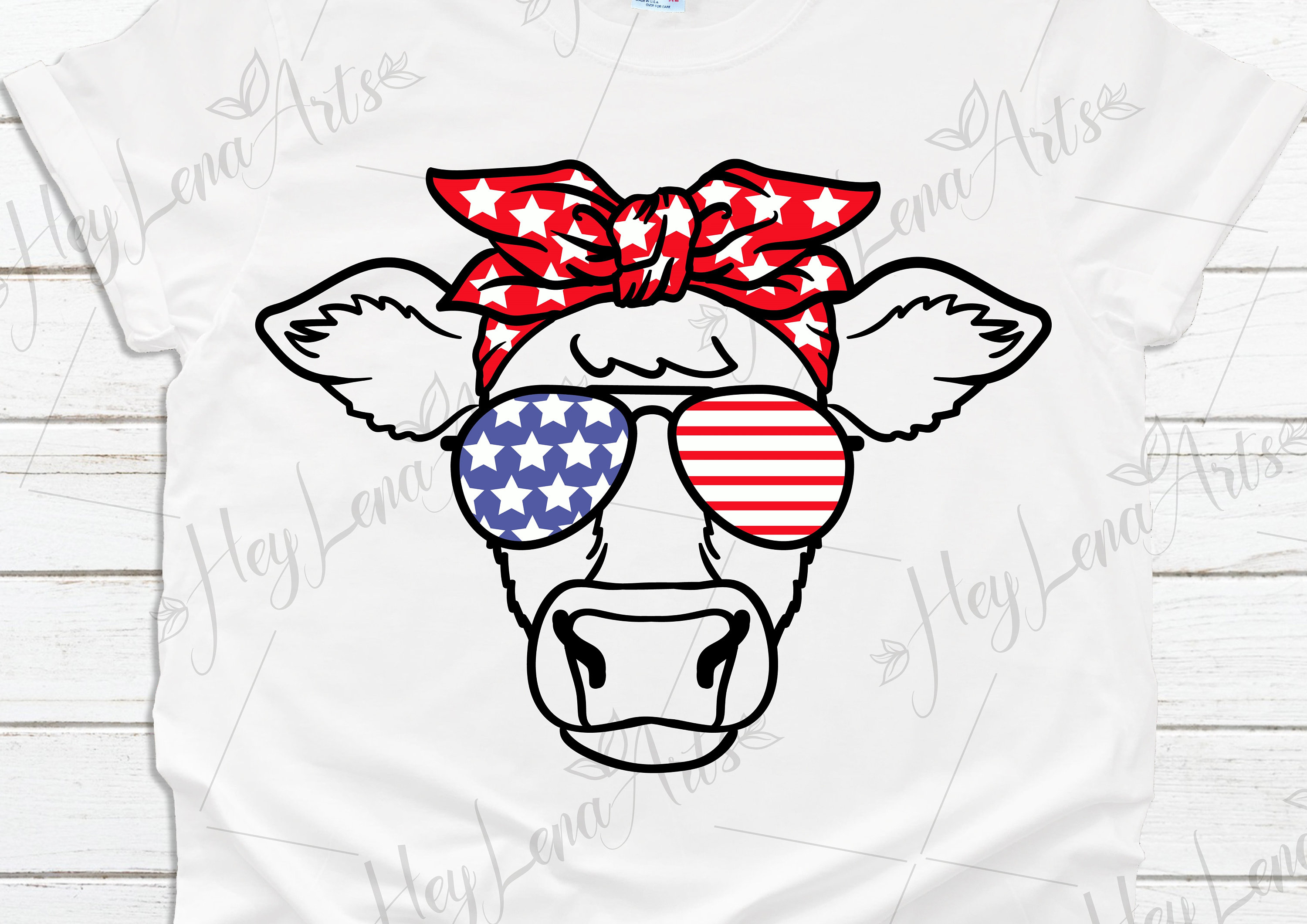 Download 4th of July svg Cow svg Independence Day svg American flag ...