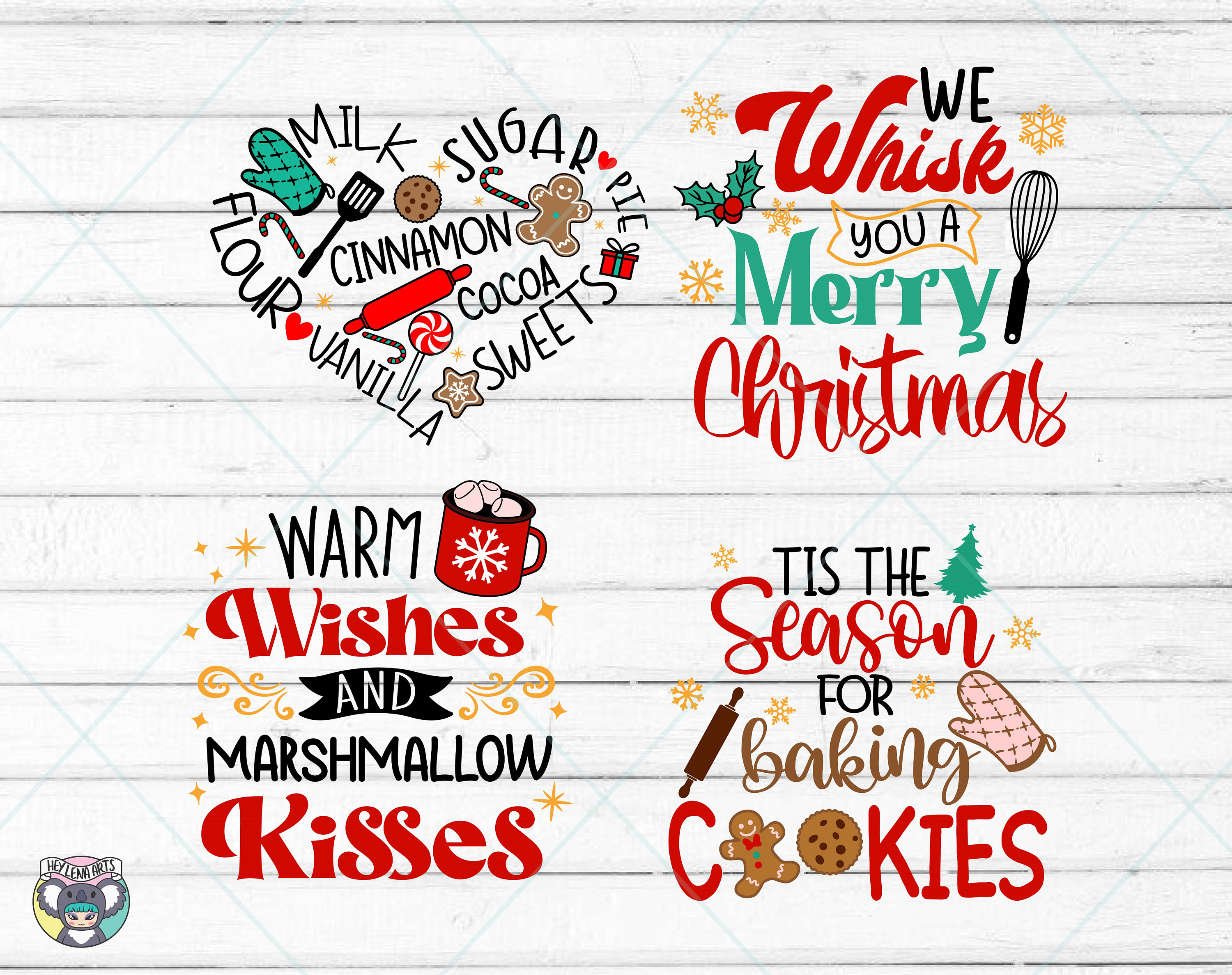 Christmas Kitchen Towels SVG Bundle Graphic by CraftlabSVG · Creative  Fabrica