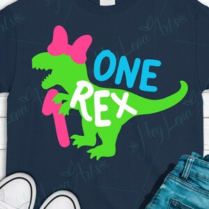 One Rex Svg, 1st Birthday svg, T-Rex svg, Birthday Girl svg, Birthday svg, Cricut, Cut File, Dinosaur svg, shirt svg, dxf files, png eps