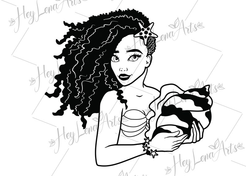 Free Free 299 Afro Mermaid Svg SVG PNG EPS DXF File