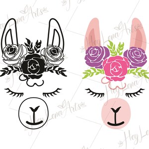Lama gezicht svg, lama svg, bloemen bloem krans SVG, Cricut, gesneden bestand, Lllamazing svg, lama shirt, dxf-bestanden, svg-bestanden, jpg eps png