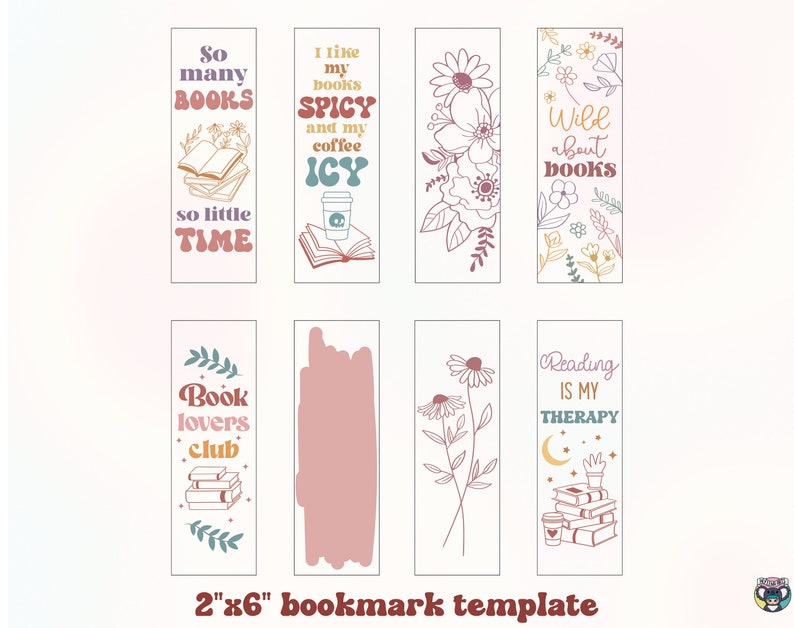 Bookmark SVG Bundle, Bookmark Template Svg, Bookmark Png, Printable bookmark, Books Svg, Retro Book svg, Bookmark Quote svg, Reading svg image 4