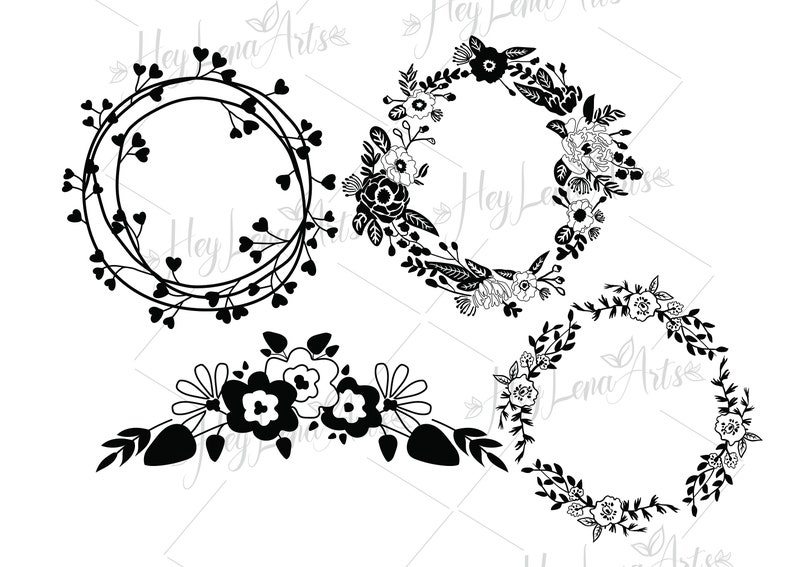 Download Floral Wreath SVG bundle svg Wedding svg Bride svg Summer ...