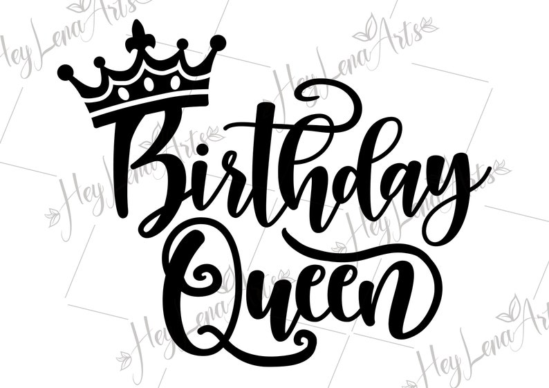 Birthday Queen SVG Birthday Girl svg Crown Cricut cut | Etsy