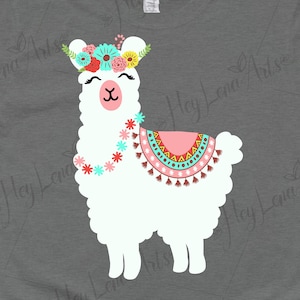Lama svg, lama gezicht Svg, alpaca svg, bloemenkrans svg, Cricut, gesneden bestand, lamashirt, silhouet, Lllamazing svg, dxf-bestanden, svg-bestanden