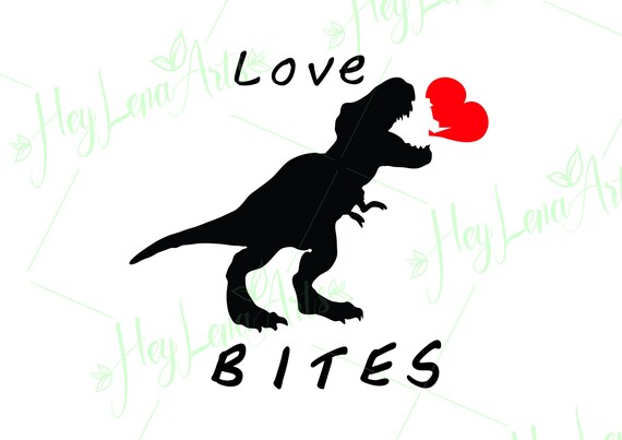 Valentines Day Svg Love Bites Svg Valentine Dinosaur Bites Etsy