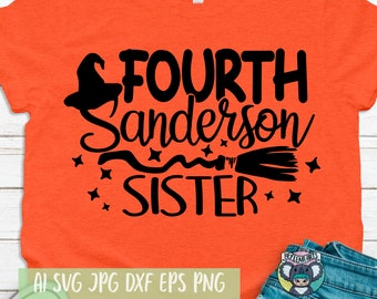 Halloween SVG: Fourth Sanderson Sister, Witch Cut File (Digital Download)