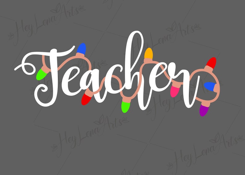 Download Christmas SVG Teacher svg Christmas lights svg Santa svg | Etsy