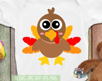 Thanksgiving Turkey SVG: Gobble Till You Wobble, Kids (Digital Download)