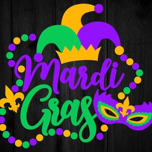 Mardi Gras SVG, Fleur De Lis svg, Mardi Gras shirt svg, New Orleans svg, Nola party svg, Svg files for Cricut, Cut File, svg jpg eps png