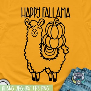 Fall svg, Happy Fallama svg, Hello Fall svg, Llama svg, Cutting file, Svg Files for cricut, cut file, dxf files for laser
