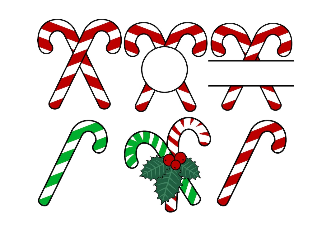 Christmas Svg, Candy Cane Svg, Bundle, Santa Svg, Snowflake Svg, Svg ...
