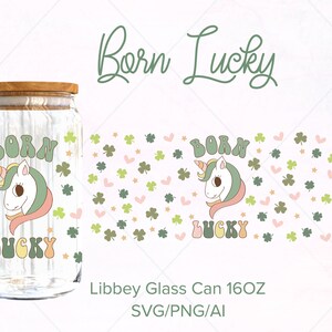 St Patricks Day Can Glass svg, St Patricks Day svg, Libbey Glass Can Wrap svg, 16oz Glass Can Wrap svg, Clover Can Glass, Can Glass Wrap svg