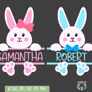 Easter SVG, Bunny face svg, Rabbit svg, Spring svg, Easter shirt svg, Bunny split svg, Svg Files for Cricut, dxf files for laser, Cut File