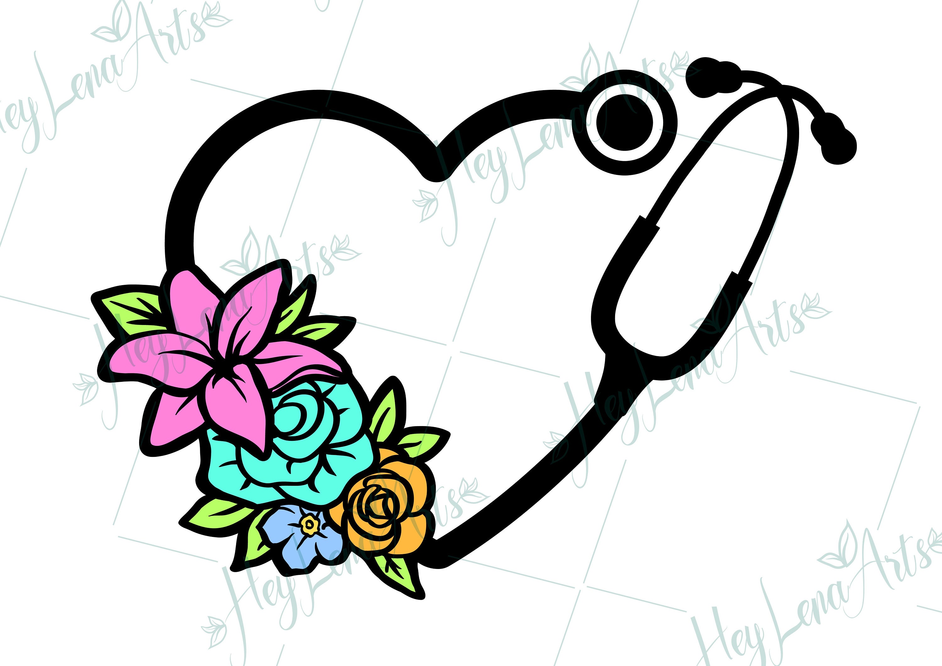 Nurse Heart Stethoscope SVG For Cricut