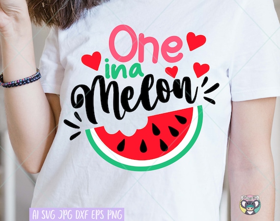 One In A Melon Watermelon SVG: Summer Vacation Design (Digital Download)