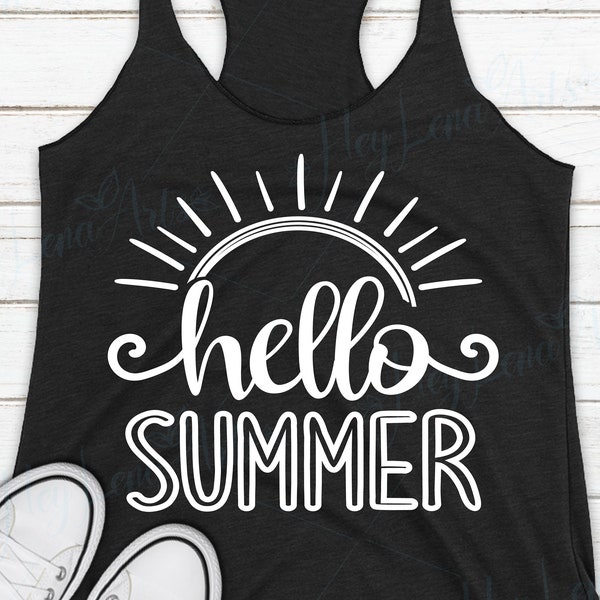 Hello Summer svg, Summer Vibes SVG, Vacation svg, Beach svg, Cricut, Cut File, Summer shirt svg, Vacay Mode svg, dxf files, svg files, png