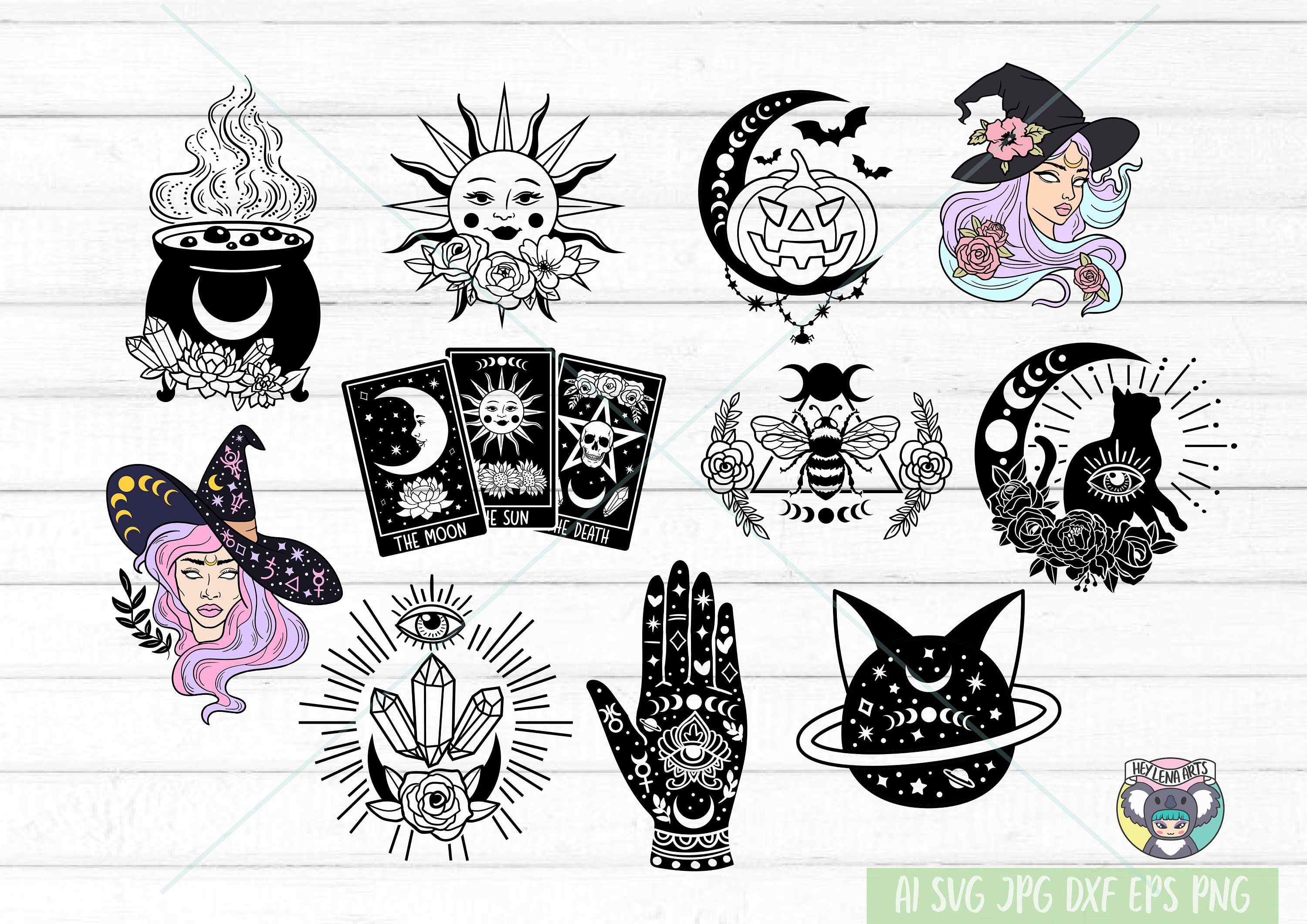 Mystical Svg Bundle Halloween Svg Bundle Witchcraft Svg - Etsy Canada