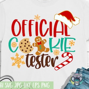 Officielle Cookie Tester svg, Weihnachts svg, Schnee svg, Lebkuchen svg, Santa svg, svg-Dateien für Cricut, cut Datei, dxf Dateien für Laser