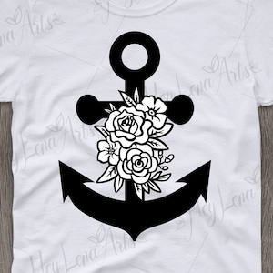 Floral Anchor SVG: Cruise Ship Cut File (Digital Download)