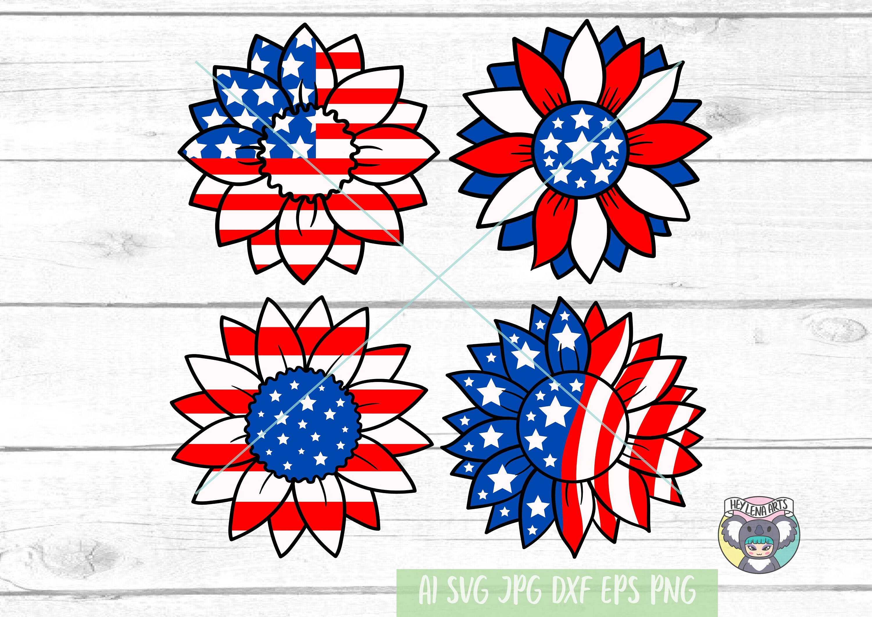 Free Free 96 Sunflower 4Th Of July Svg SVG PNG EPS DXF File