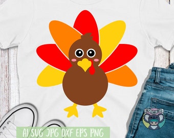 Thanksgiving Turkey SVG: Gobble Till You Wobble, Kids (Digital Download)