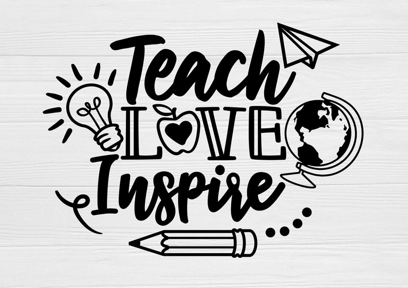 Download Teach Love Inspire SVG School svg Teacher shirt svg Cricut ...
