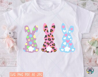 Easter Bunny SVG: Spring Rabbit Silhouette, Cricut Files (Digital Download)