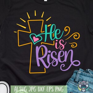 Ostern svg, Er ist auferstanden svg, Jesus svg, Kreuz svg, christliche svg, religiöse svg, svg-Dateien für Cricut, Cut File, dxf-Dateien für Laser