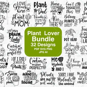 Paquete SVG de amante de las plantas, SVG de plantas, SVG de citas sobre plantas, paquete SVG de plantas, SVG de mamá de plantas, SVG de loca de las plantas, SVG de jardinería, SVG de plantas de interior