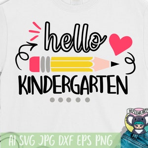 Back To School svg, Hello Kindergarten svg, Kindergarten svg, School svg, Teacher svg, Svg Files for cricut, Cut file, svg files, dxf files
