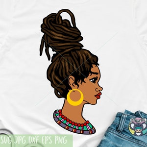 Black Woman SVG, Dreadlocks svg, Black Queen svg, Afro svg, African svg, Melanin svg, Svg files for Cricut, cut file, dxf files for laser