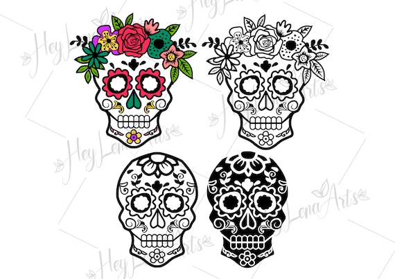 Free Free 98 Flower Skull Svg Free SVG PNG EPS DXF File