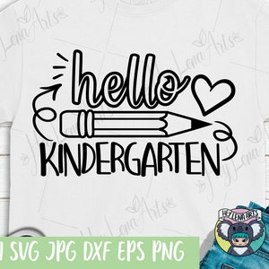 Back To School svg, Kindergarten svg, Hello Kindergarten svg, School svg, Teacher svg, Svg Files for cricut, Cut file, svg files, dxf files