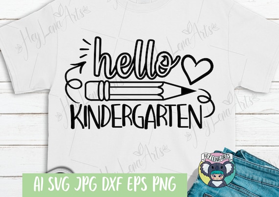 Paper, Party & Kids Back to School SVG Hello Kindergarten SVG School ...
