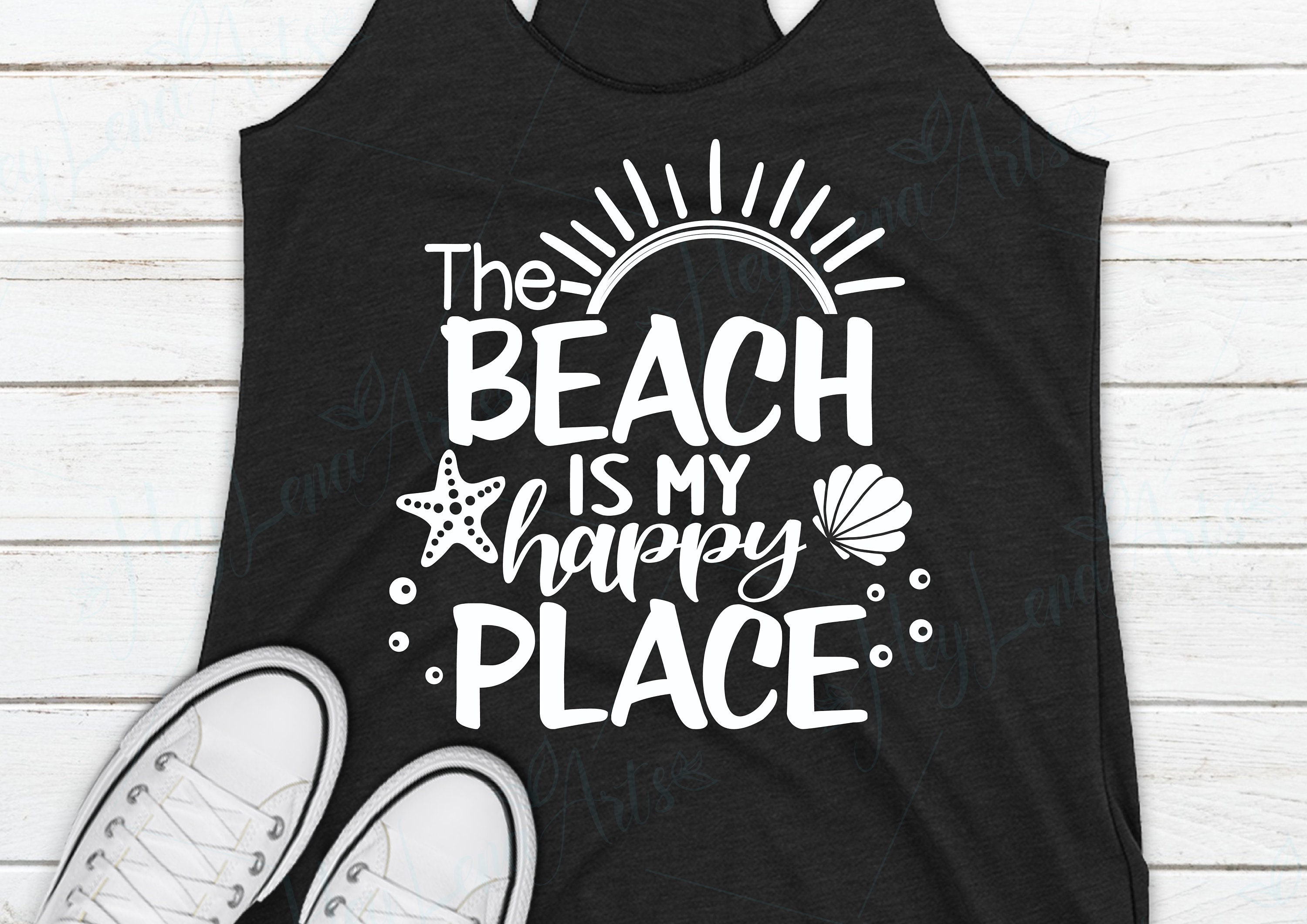 The Beach is My Happy Place Svg Beach Svg Vacation Svg Etsy