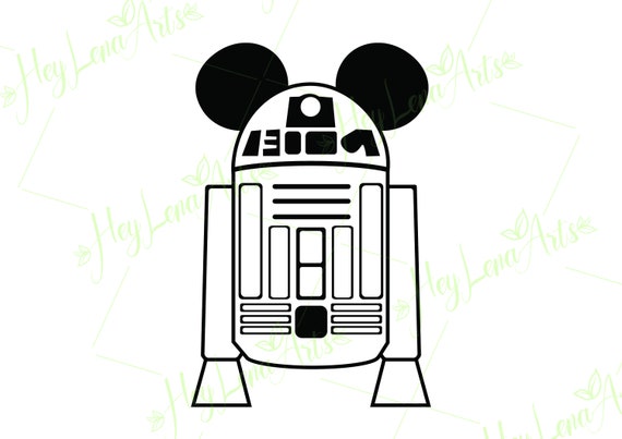 Mickey Mouse Star Wars R2 D2 Svg Disney Digital Download Etsy